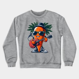 Carrot Playing Guitar Crewneck Sweatshirt